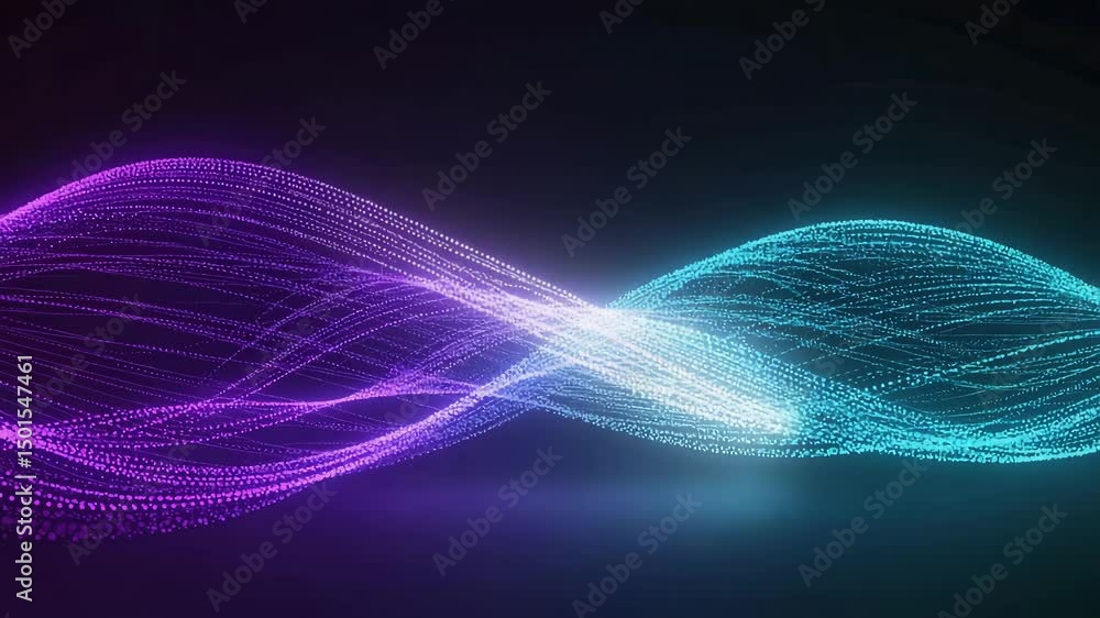 Poster luminous wave: dynamic flow of light particles