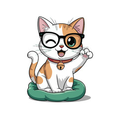 Obraz premium Cat with sunglass 