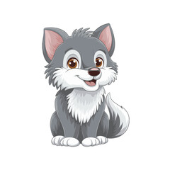 Obraz premium Cat with Gray color vector 