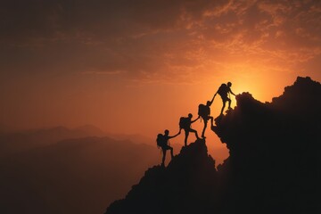 Achieving Goals Together A Symbol of Teamwork Leadership and Business Success Ideas