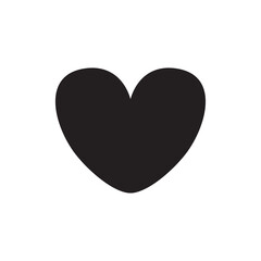 black heart icons isolated on a white background