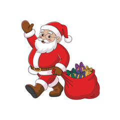 santa claus with bag