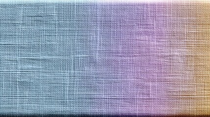 Close-up of colorful woven fabric texture with rainbow gradient effect