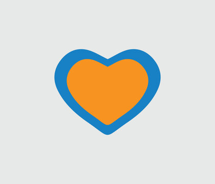 blue heart icon design.