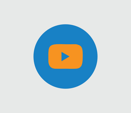 YouTube icon design. Creative YouTube icon design layout. Vector YouTube icon design with color set.
