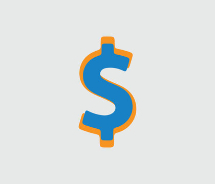dollar sign icon design layout.