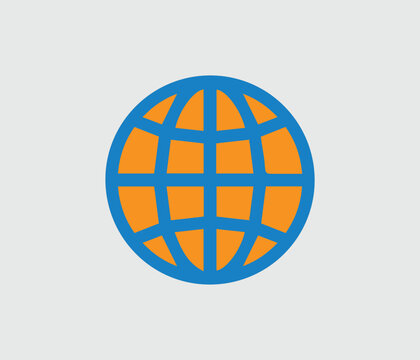 Creative website icon design. Unique website icon design layout. Website icon design with color set.