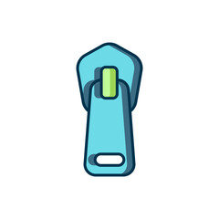 Filled outline Zipper icon isolated on white background. Flat filled outline style with shadow. Vector