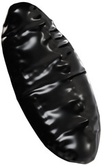 3D Black inflatable special symbol with a glossy plastic effect, inflated balloon style typography for trendy futuristic design