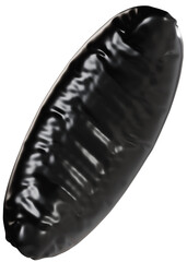 3D Black inflatable special symbol with a glossy plastic effect, inflated balloon style typography for trendy futuristic design