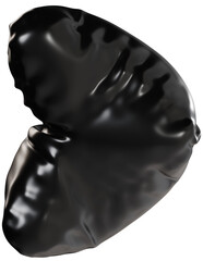 3D Black inflatable special symbol with a glossy plastic effect, inflated balloon style typography for trendy futuristic design