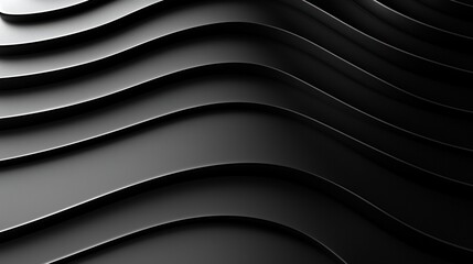 Abstract dark gray undulating layered surface