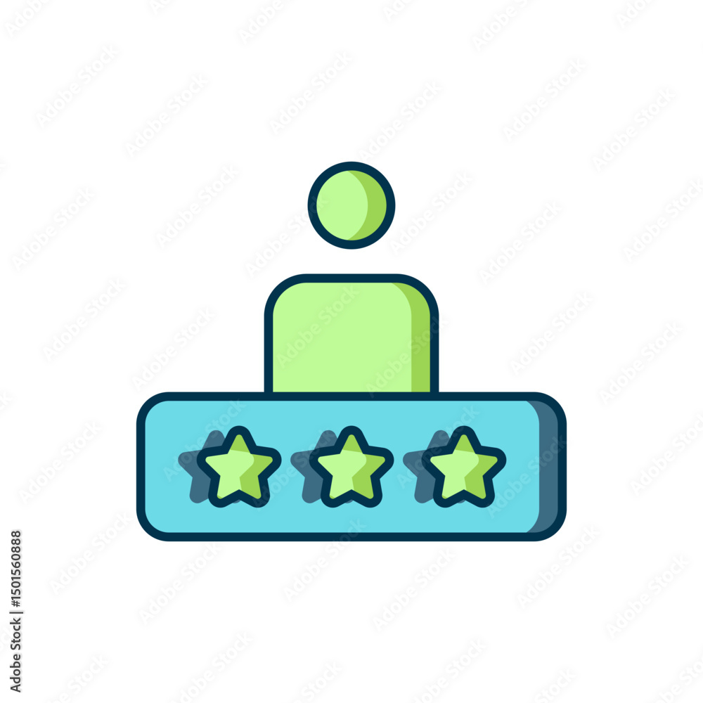 Poster filled outline taxi service rating icon isolated on white background. flat filled outline style with