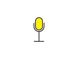 Microphone icon and illustration design vector design 