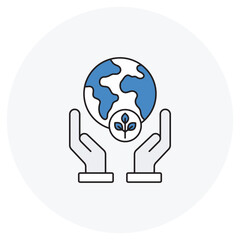 Sustainable Operation icon, Driving Efficiency Through Sustainable Operations, Green Growth: Strategies for Sustainable Business Practices, vector