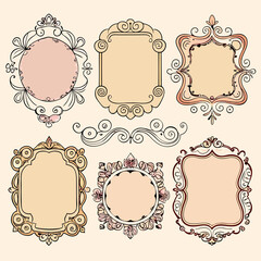 set of ornate frames