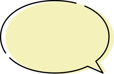 シンプルでかわいい楕円形のふきだし