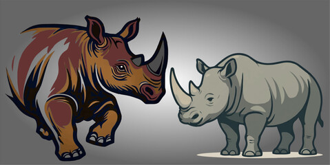 Rhino vector two models.eps