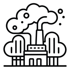 vector illustration of industrial factory