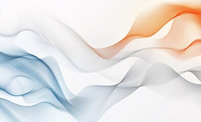 Obraz premium Abstract background with flowing waves in blue and orange tones