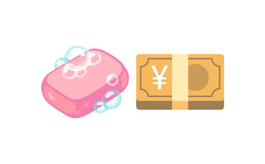 Japanese yen and Money Laundering Concept Image.