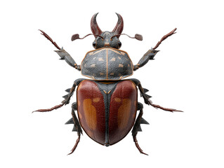 Striking Red and Grey Beetle Close Up Detailed Insect Photography Macro Photography of Unique Bug