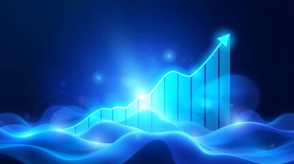 Abstract Blue and Purple Energy Wave - Flowing Light Background