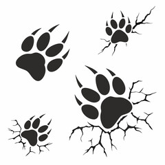 Powerful animal paw prints breaking through © MST CHIN BANU BEGUM