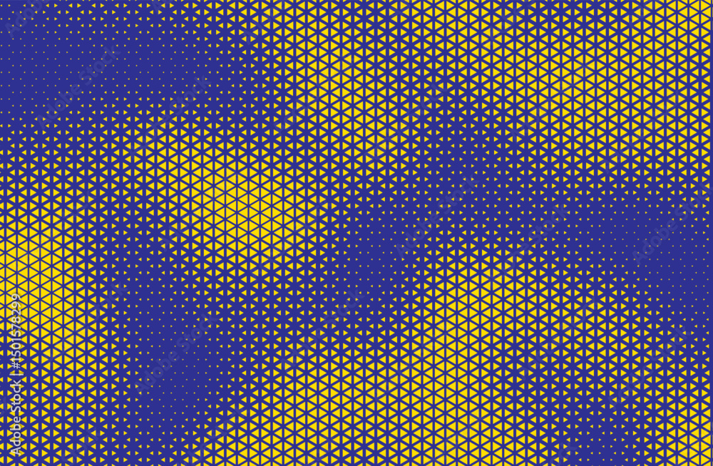 Fototapete abstract triangle halftone background. triangle vector abstract geometric background. Halftone triangular retro 80s pattern. Minimal style retro dynamic wallpaper.
