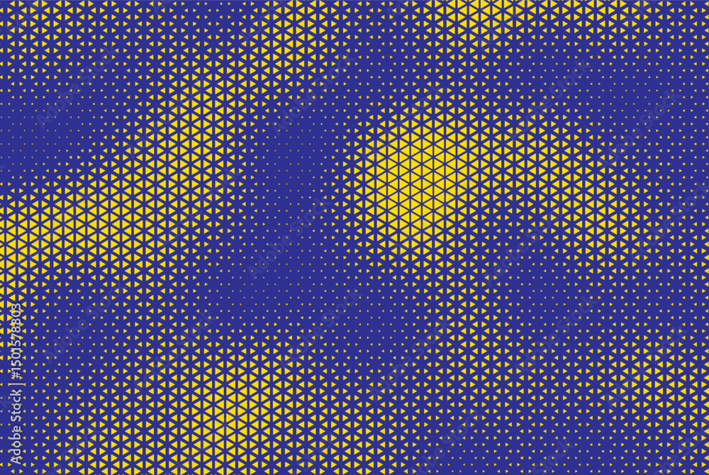 Aufkleber abstract triangle halftone background. triangle vector abstract geometric background. Halftone triangular retro 80s pattern. Minimal style retro dynamic wallpaper.