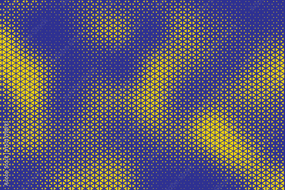 Aufkleber abstract triangle halftone background. triangle vector abstract geometric background. Halftone triangular retro 80s pattern. Minimal style retro dynamic wallpaper.