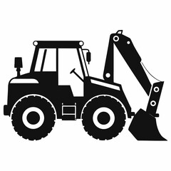 bulldozer isolated on white