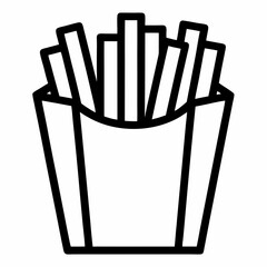 french fries vector illustration