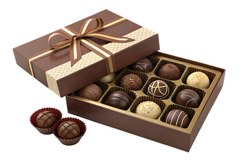 chocolate candies in box