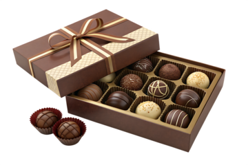chocolate candies in box