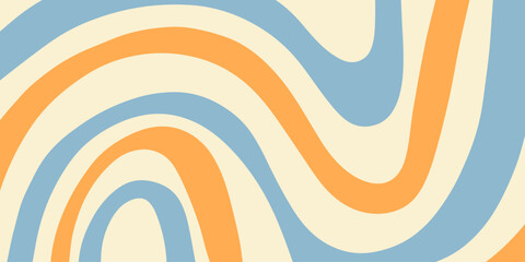 Twisted distorted retro groovy banner background