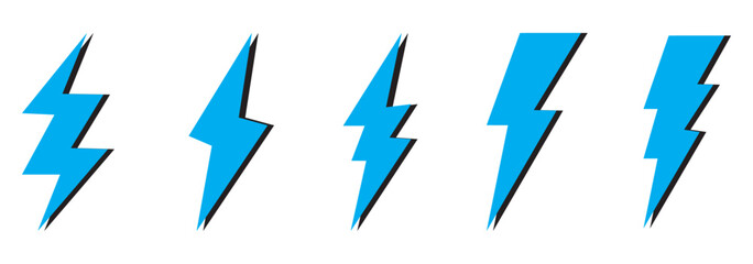 flash lightning bolt icon, electric sign and symbol, thunder bolt icon vector illustration.