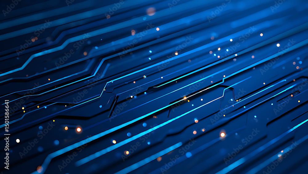 Poster abstract futuristic technology background circuit board texture with glowing lines