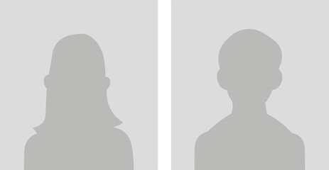 Simple Gray Avatar Icons Representing Male And Female Profiles. eps  Minimalist Design With A Professional Touch