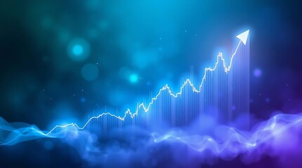 Abstract Blue and Purple Energy Wave - Flowing Light Background