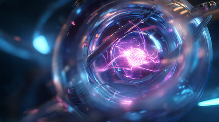 Obraz premium Cinematic 3D Render of Glowing Object