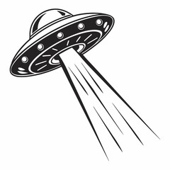 Classic ufo spaceship flying saucer beam