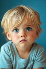 Child with serious expression