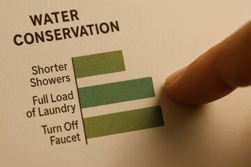 Water Conservation Tips for Sustainable Living with Charts and Graphs for Educational Use