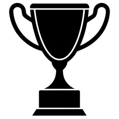 Classic Black Silhouette Trophy Cup Award Icon