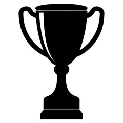 Classic Black Silhouette of a Champion Trophy Cup