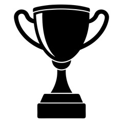 Classic Black Silhouette Trophy Cup Award Icon