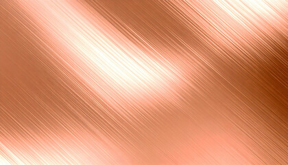 Rose Gold Metallic Texture Background with Diagonal Lines