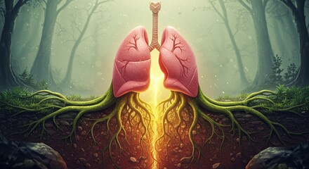Lungs Rooted in Nature: A Breath of Life