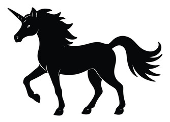unicorn silhouette vector, clipart unicorn silhouettes illustration.